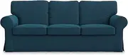 [TLYESD] Ektorp 3 Seat Sofa Cover Replacement for IKEA Couch, Slipcover Only (Dark Ocean)
