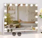 New Hollywood Vanity Makeup Mirror with Lights Bluetooth 15 LED Bulbs USB Port