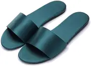 [WHSW] Summer Slippers Outdoor Sandals,Open Toe Slipper Slidessummer Women Slides Women Slippers Sandals Soft Soles Home Bathroom Slippers Beach Flip Flops Woman Outside Flat Shoes-Green_