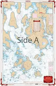 Waterproof Charts, Standard Navigation, 104 Eggemoggin Reach to Blue Hill, Easy-to-Read, Large Print, Waterproof Paper, Tear Resistant, Printed on Two Sides, 2 Charts in 1, NOAA Charts