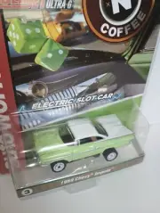 HO Slot Car. Auto World "Cars N Coffee" 59' Green Machine Impala! Free Shipping!
