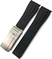 [UMCNVV] Rubber Silicone Watchband 20mm 21mm For Rolex Submariner GMT Daytona Explorer Green Watch Strap