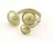 Ring Flowers Adjustable Ring Raw brass (18mm 8US inner size) 3288