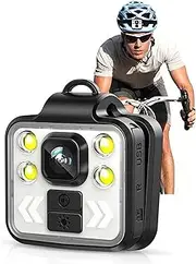 Body Camera 1080P Mini Outdoor Sports Security Wireless Wearable Video Recorder, 3 LED Modes Flashlight HeadLamp Waterproof Cam for Indoor Outdoor All Day Record