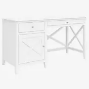 MAYFAIR HAMPTONS SOLID ACACIA WOOD HOME OFFICE DESK STUDY DESK WHITE
