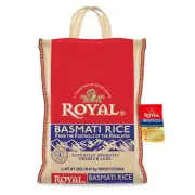 Authentic Naturally Aged Long Grain Indian White Basmati Rice, 20 Lb. Bag