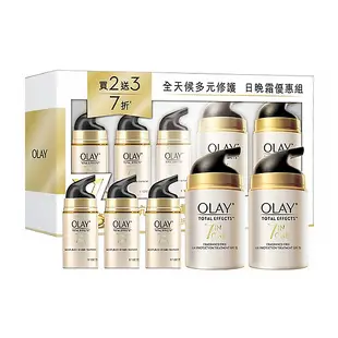 OLAY 歐蕾 多元修護組 日霜50g*2+晚霜14g*3