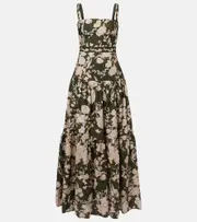 [Agua by Agua Bendita] Agua by Agua Bendita Lima floral linen maxi dress UK 14 multicoloured