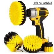 3pcs Electric Drill Brush Power Scrubber Round Cleaning Brush Carpet Glass Car