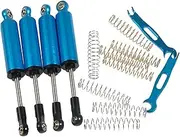 4PCS 100mm Built-in Spring Shock Absorber Damper 1/10 Axial SCX10 D90 TRX4 D110 RC Crawler Truck Car Remote Control Car Steering Shock(Blue)