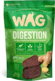 Wag Digestion Kangaroo Jerky Dog Treat, 10 Pieces, Support Healthy Digestive Fun