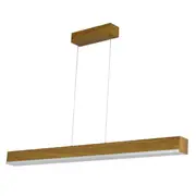 Jetz100 Dimming LED Linear Bench Pendant Lights Teak | Marden Designer