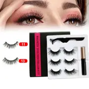 Magnetic False Eyelashes Natural Eye Lashes Extension Liquid Eyeliner Tweezer