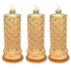 LED Candle Lights, Rose Pattern Projection, Simulated Flameless Candle7842