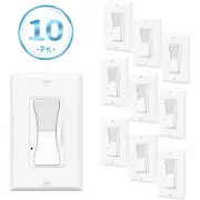 10 Packs LED Decora Rocker Dimmer, Single & 3-Way Switch, CFL 600W / LED 150W