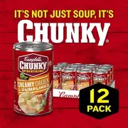 Campbell's Chunky Soup, Creamy Chicken and Dumplings Soup, 18.8 Oz Can 12 Count