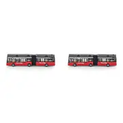 2x Siku Man Hinged Articulated Bus Black Diecast Kids/Children Play Toy 3y+