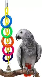 848 Big Ring Chain Bird Toy parrot cage craft toys african grey amazon conure