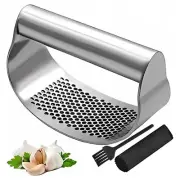 Upgraded Stainless Steel Garlic Press Squeezer Manual Garlic Ginger Rocker