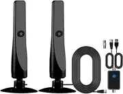 Vivoloop TV Antenna, Wavevista TV Antenna, TV Antenna Indoor Long Range, TV Antenna Indoor for Local Channels, TV Antenna for Smart TV Indoor TV Antenna Amplifier Signal Booster (2 PCS)