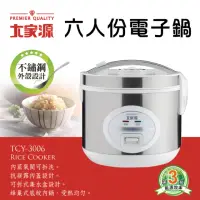 在飛比找momo購物網優惠-【大家源】福利品 六人份電子鍋(TCY-3006)