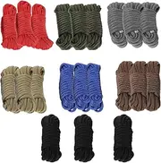 NULYLU 21rolls Tent Rope: 4mm Braided Camping Rope Nylon String Cord Guylines for Crafts Outdoor Adventure Hiking Camping Tent Shelter Accessories