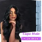 Grade AAAAAAAA+ Tape In 100% Real Human Hair Extensions Skin Weft Brown Balayage