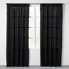 Rod Pocket Linen Sheer Curtain Semi-Transparent Panel Drapes