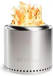 Solo Stove Ranger 2.0, Smokeless Fire Pit | Wood Burning Fireplaces with Removable Ash Pan, Portable Outdoor Firepit - Ideal for Camping, Stainless Steel, H: 31.8 cm x Dia: 31.8 cm, 7 kg