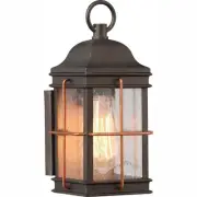 SATCO 1-Light Bronze Outdoor Wall Lantern Sconce