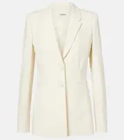 [Fforme] Fforme Bennet wool-blend crêpe blazer AU 14 white