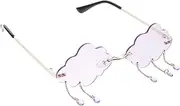 [ABOOFAN] Sunglasses Cloud Shape Disco Glasses Eye Glasses for Mens Transparent Glasses Men Sun Glasses Funny Glasses Toy for Girls Glasses for Prom Men Toy Raindrop Pc Purple Tassel Miss