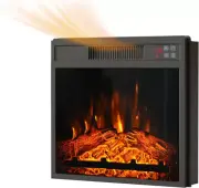 23" Electric Fireplace Insert, Recessed Fireplace Heater with Low Noise, Remote