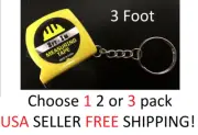 3 FT 1/4" Keychain Mini Pocket Size SAE & Metric Measure Tape Measuring Ruler