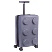 Lego Brick 2x3 Trolley Luggage Suitcase Bag Expandable 35.5x56cm Stone Grey