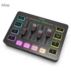 Gaming Audio Streaming 4-Channel RGB Mixer with XLR Microphone Interface