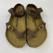 Birkenstock New w/ Box Yara Braided Habana Oiled Leather Narrow - Select Size