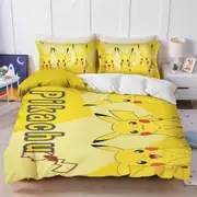 c259 Pokmon Pikachu 3D Children'S Printed Bedding Set Duvet Cover Anime Home Decor Suitable For Children And Adults 100% Polyester ee259