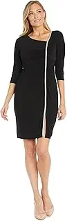 [R&M Richards] Womens Cocktail Dress with Rhinestone Trim Detailing