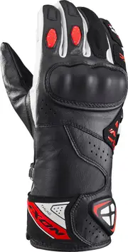 Ixon Thund Motorcycle Gloves, black-white-red, Size L for Men Black White Red