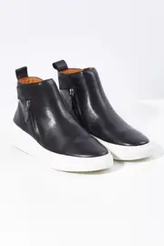 Minimalist Zip Up Leather Sneaker--EOS-MINIMALIST