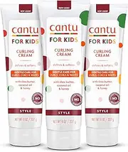 Cantu Care for Kids Paraben & Sulfate-Free Curling Cream with Shea Butter, 8 oz (Pack of 3) (Packaging May Vary)