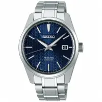 在飛比找momo購物網優惠-【SEIKO 精工】Presage 新銳麻葉家紋機械錶-銀x