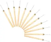 CALLARON 12pcs Dreadlock Crochet Hooks with Handle Reusable Needles for Dreadlocks Making Tool Comfortable Grip for Easy Styling Salon Quality Hair Crafting