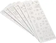 minkissy 6pcs Stainless Steel Halloween Nail Plates Nail Art Stamping Templates Manicure Stencils Skeleton Pumpkin Snowman Patterns