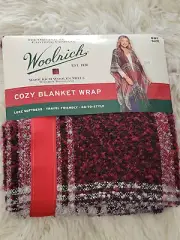 Woolrich Cozy Blanket Wrap OSFM Plaid Luxe Softness New