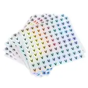 Capital Letter Stickers, Alphabet V Round Self-Adhesive Reflective 10 Sheets