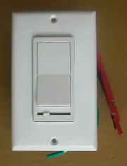 WALL DECORA SINGLE POLE / 3WAY LED & CFL ROCKER SWITCH BOTTOM SLIDE DIMMER WHITE
