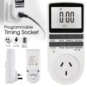 Electronic Digital Timer Switch 7 Day 12/24 Hour Programmable Timing Socket