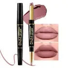 evpct 1Pcs Light Nude Beige Matte Lip Liner and Lipstick Combo Set Kit for